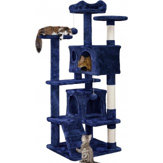 Yaheetech 54in Cat Tree Tower Condo Furniture Scratch Post for Kittens Pet House Play