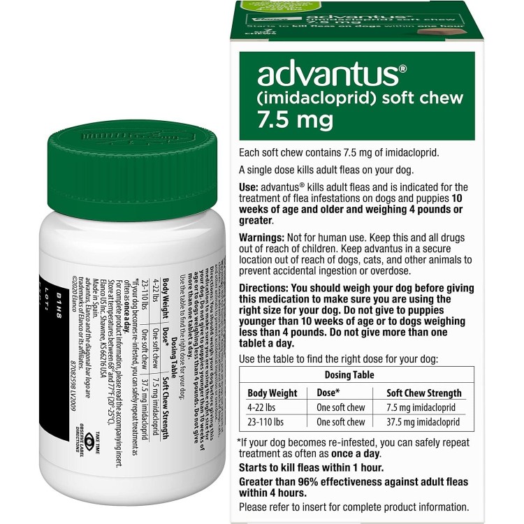 Dog Advantus Chewable Flea Treatment for Dogs 4 - 22 lbs. | 7 ct.