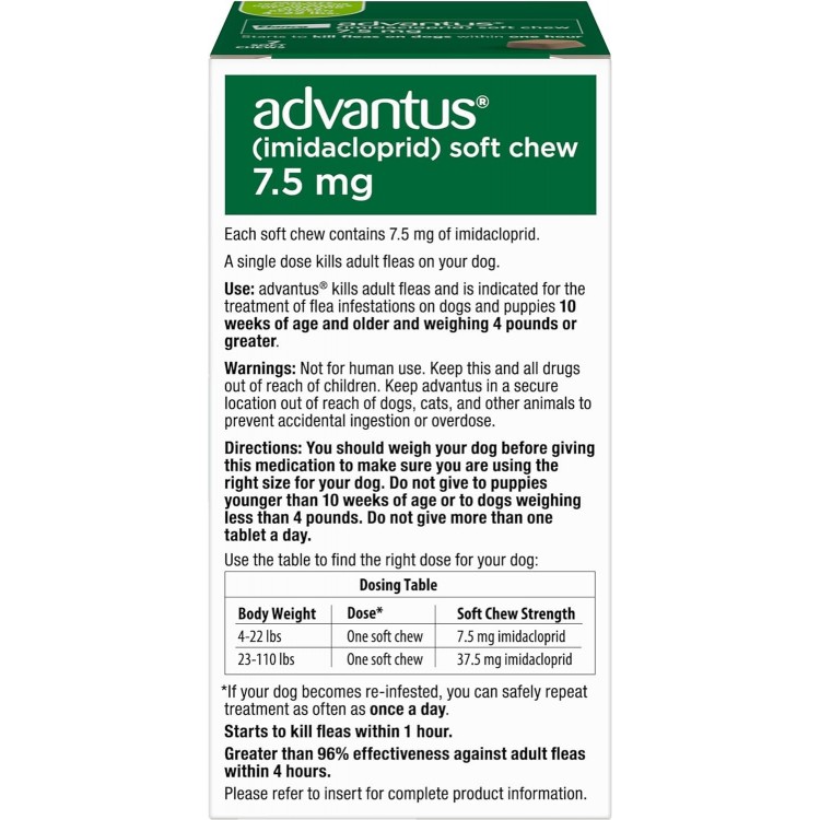 Dog Advantus Chewable Flea Treatment for Dogs 4 - 22 lbs. | 7 ct.