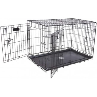 Precision Pet Products Two Door Provalue Wire Dog Crate, 36 Inch, For Pets 50-70 lbs, With 5-Point Locking System