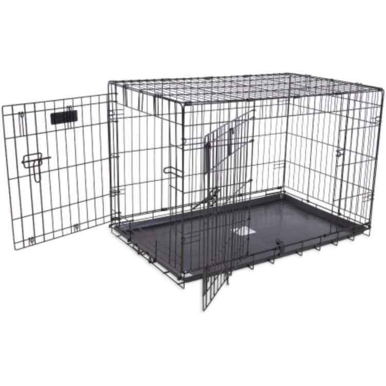 Precision Pet Products Two Door Provalue Wire Dog Crate, 36 Inch, For Pets 50-70 lbs, With 5-Point Locking System