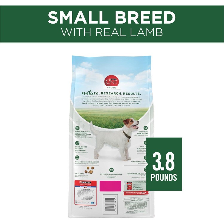 Purina ONE Plus Small Breed Lamb and Rice Formula Dry Dog Food - 3.8 lb. Bag