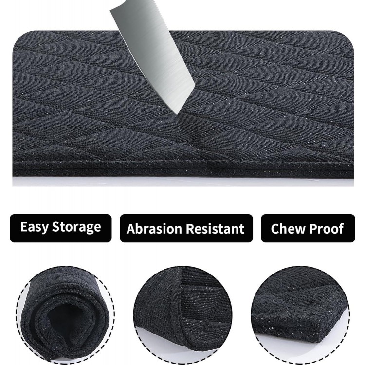 HOMBYS Chew Proof Dog Crate Pad Mat, 23x17 Indestructible Kennel Pad for Aggressive Chewers, Durable and Water Resistant Teething Puppy Crate Mats for Dogs Cages