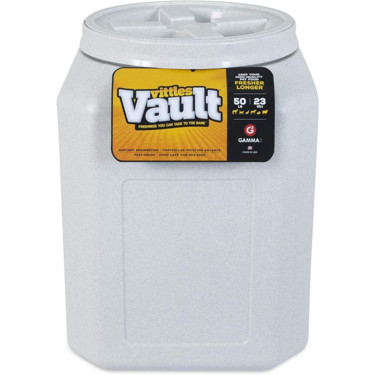 Gamma2 Vittles Vault Dog Food Storage Container, Up To 50 Pounds Dry Pet Food Storage, Made in USA