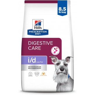 Hill's Prescription Diet i/d Low Fat Digestive Care Chicken Flavor Dry Dog Food, Veterinary Diet, 8.5 lb. Bag