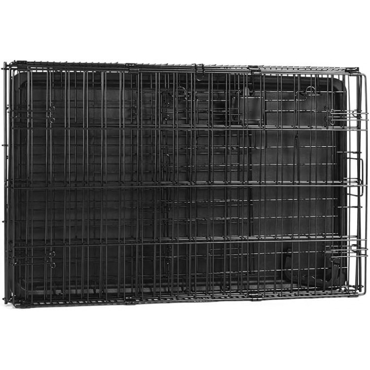 Amazon Basics - Durable, Foldable Metal Wire Dog Crate with Tray, Single Door, 36 x 23 x 25 Inches, Black