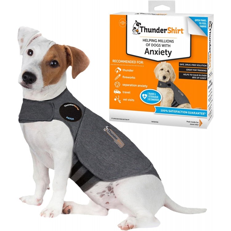 ThunderShirt for Dogs, Small, Heather Gray Classic - Dog Anxiety Relief Calming Vest