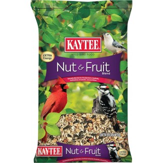 Kaytee Wild Bird Food Nut & Fruit Seed Blend For Cardinals, Chickadees, Nuthatches, Woodpeckers and Other Colorful Songbirds, 5 Pounds