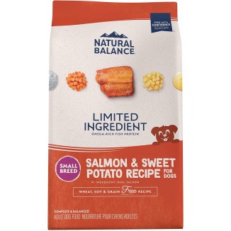 Natural Balance Limited Ingredient Small Breed Adult Grain-Free Dry Dog Food, Salmon & Sweet Potato Recipe, 4 Pound (Pack of 1)