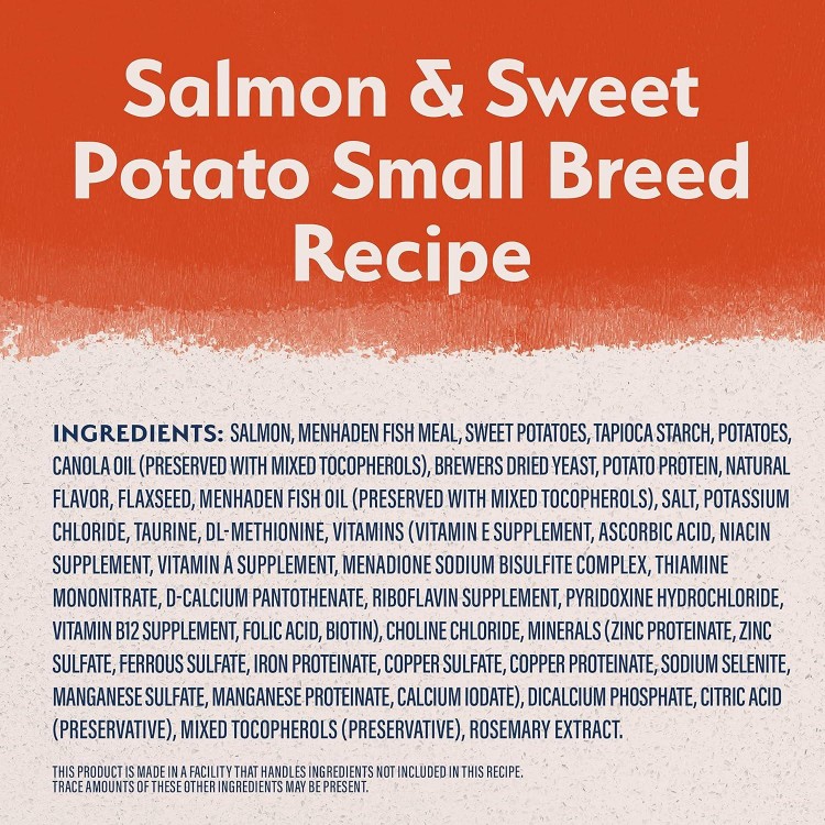 Natural Balance Limited Ingredient Small Breed Adult Grain-Free Dry Dog Food, Salmon & Sweet Potato Recipe, 4 Pound (Pack of 1)