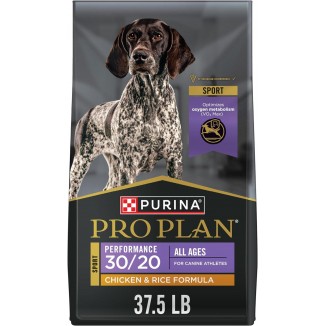 Purina Pro Plan High Calorie, High Protein Dry Dog Food, 30/20 Chicken & Rice Formula - 37.5 lb. Bag