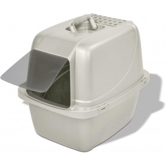 Van Ness Pets Odor Control Large Enclosed Cat Litter Box, Hooded, Pearl, CP6