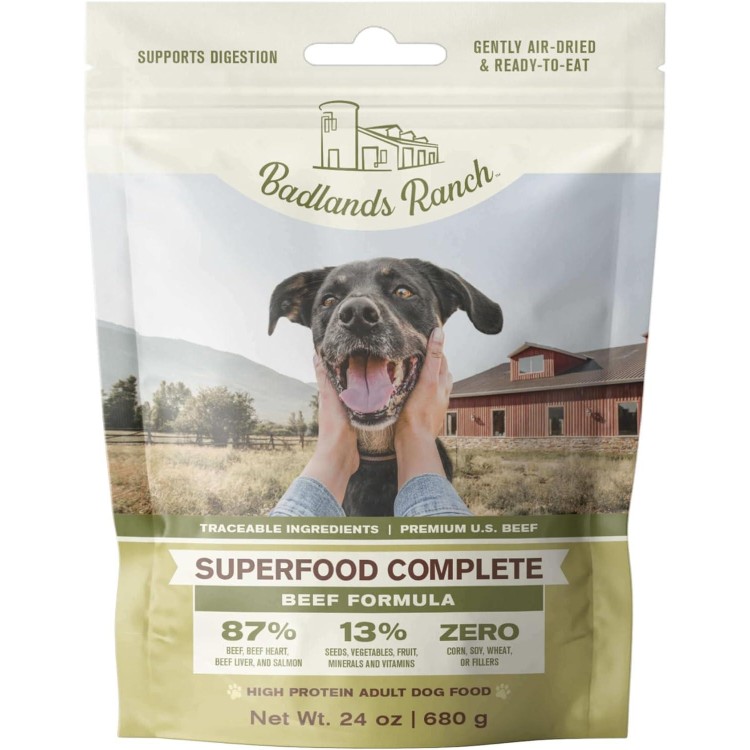 by Katherine Heigl- Superfood Complete Beef Formula Adult Dog Food, Air-Dried, High Protein, Zero Fillers, Superfood Nutrition (24 oz.)