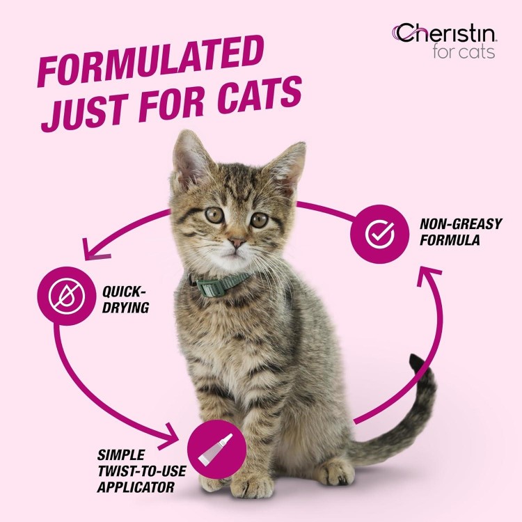 Cat Cheristin Cat Flea Treatment & Prevention for Cats | 1 Topical Dose Provides Up to 6 Weeks of Coverage | 3 ct.