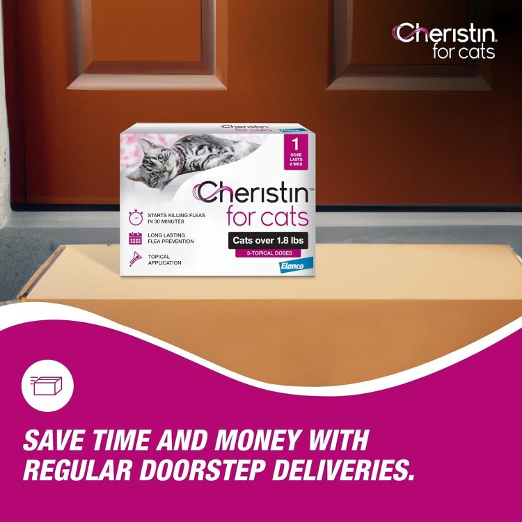 Cat Cheristin Cat Flea Treatment & Prevention for Cats | 1 Topical Dose Provides Up to 6 Weeks of Coverage | 3 ct.