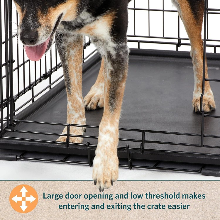 MidWest Homes for Pets Dog Crate | Newly Enhanced Life Stages XS Folding Metal Divider Panel, Floor Protecting Feet, Leak-Proof Pn 23L x 13.63W 16H inches, Breed.