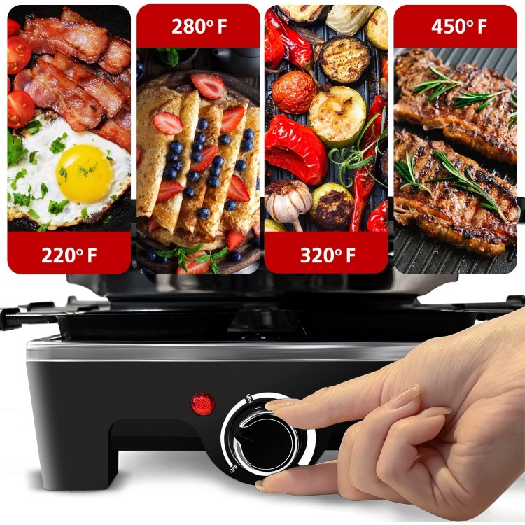 Raclette Grill, Techwood Electric Table Indoor Grill Korean BBQ Grill, Removable 2-in-1 Non-Stick Grill Plate, 1500W Fast Heating with 8 Cheese Melt Pans, Ideal for Parties and Family Fun