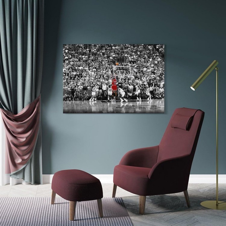 Generic Motivational Basketball Sports Mj The Last Shot Posters For Room Aesthetic Canvas Bathroom Art Wall Decor Photo Prints 16x24inch(40x60cm), Frame-style