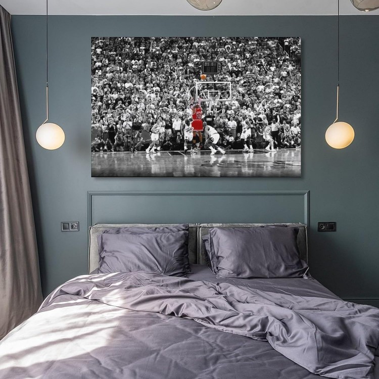 Generic Motivational Basketball Sports Mj The Last Shot Posters For Room Aesthetic Canvas Bathroom Art Wall Decor Photo Prints 16x24inch(40x60cm), Frame-style