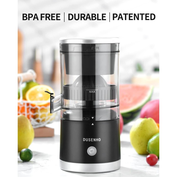 Electric Juicer Rechargeable - Citrus Juicer Machines with USB and Cleaning Brush Portable Juicer for Orange, Lemon, Grapefruit