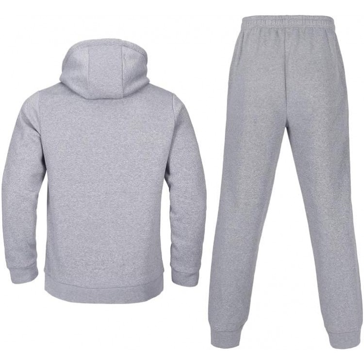 Men's Tracksuit 2 Piece Sweatsuit Set Long Sleeve Pullover Athletic Suit Hoodies Casual Sport Jogging Suits With Pockets(Grey 4XL)