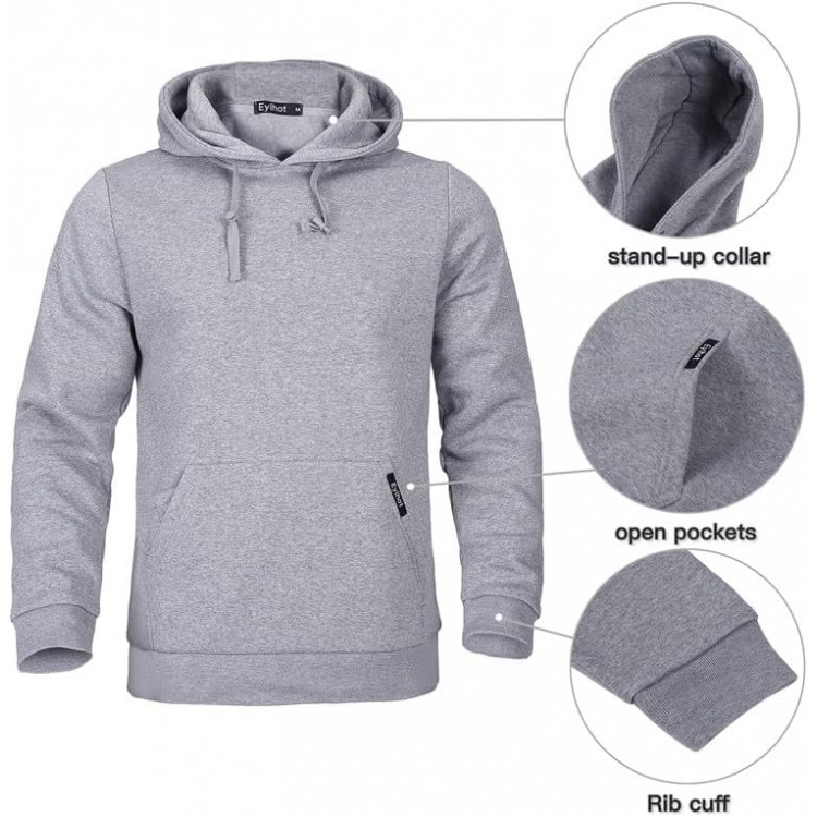 Men's Tracksuit 2 Piece Sweatsuit Set Long Sleeve Pullover Athletic Suit Hoodies Casual Sport Jogging Suits With Pockets(Grey 4XL)