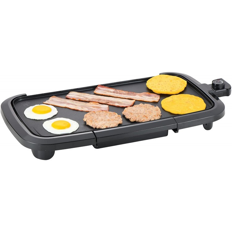 Aoran Pancake Indoor Grill Electric 22 inch Extra Large Electric Griddle,Family sized Griddle Electric Non-stick for Pancakes,Burgers, Quesadillas,Breakfast, Lunch,Cast Aluminum Griddle JP-001D 1600W