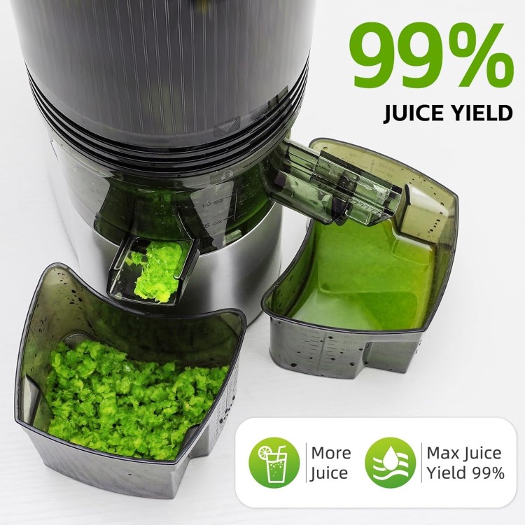 Cold Press Juicer, 5.4 Extra Large Feed Chute Fit Whole Fruits & Vegetables, 350W Professional Slow Masticating Juicer Machines, Easy to Clean