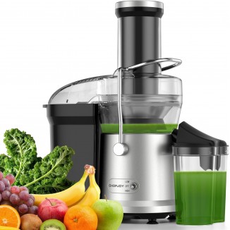 Juicer, 1200W Juicer Machine with 3 Feed Chute for Whole Fruits and Vegs, Dual Speeds Centrifugal Juice Extractor, High Juice Yield, Full Copper Motor, Easy to Clean, BPA Free