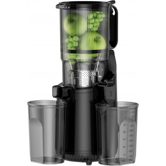 Cold Press Juicer, Amumu Slow Masticating Machines with 5.3 Extra Large Feed Chute Fit Whole Fruits & Vegetables Easy Clean Self Feeding Effortless for Batch Juicing, High Juice Yield, BPA Free 250W