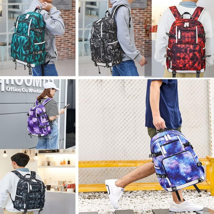 Dazzling Gold 30 Basketball Player Star SC Creative Backpacks Sports Fan Bookbag Travel Student Backpack For Men Women (3)