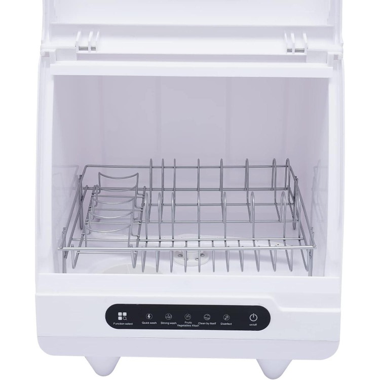 Portable Countertop Dishwashers, 5 Wash Programs Mini Dishwasher, Compact Dishwashers for Apartments Dorms Boats Campers Rvs, 15.7x15.7x17.72in