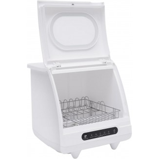 Dishwasher, Portable Countertop Dishwasher, 5 Washing Programs Dishwasher, 1200W Mini Dish Washer w/Cleaning/Purification/Storage, 360° Spray Arms Intelligent Cutlery Helper For RV Apartments