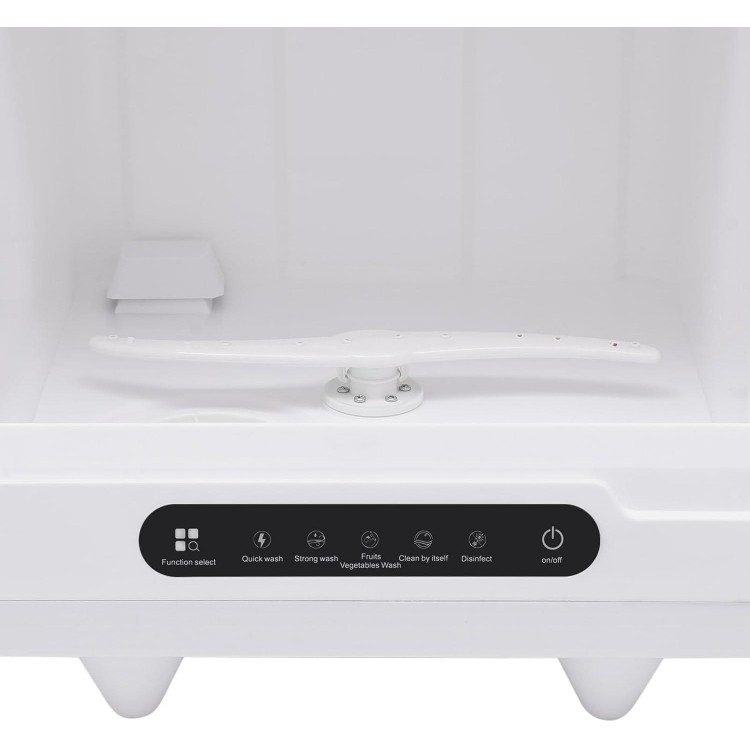 Portable Countertop Dishwasher,Compact Dish Washing,Apartment Dishwasher,5 Washing Programs,360° All-Round Washing,Full Panel Control,for Home Apartments Dorms Boats and RVs