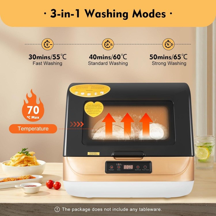 1200W Countertop Dishwasher Machine,110V Portable Countertop Dishwasher 3 Washing Programs Automatic Dishwashing Machine for Home,17.72”D x 15.75”W x17.32”H