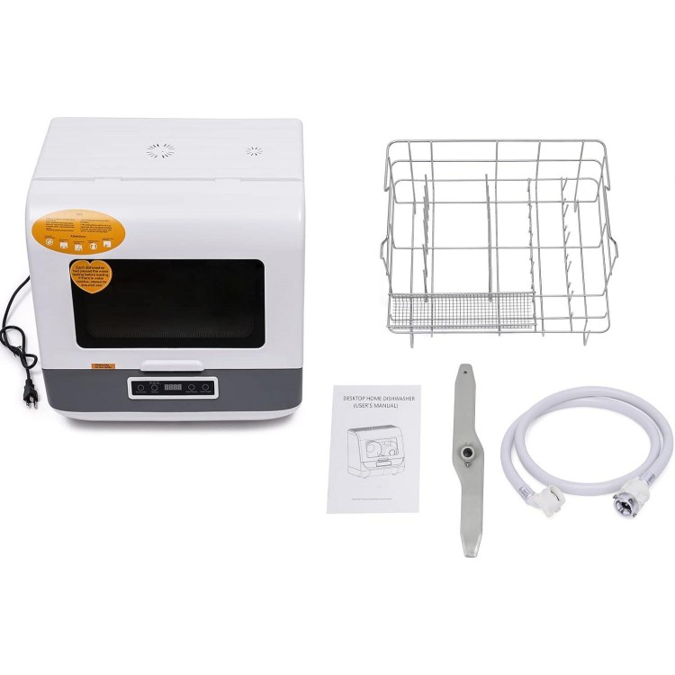 Portable Countertop Dishwasher, 4 Washing Programs,Air-dry Function,Automatic Dishwasher Deep Heating Cleaning Machine for Small Apartments, Dorms and RVs (Style3)