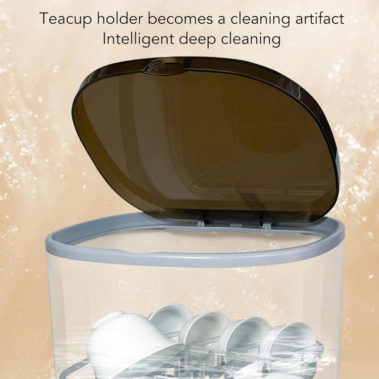 Portable Mini Dishwasher, USB Portable Countertop Dishwasher Automatic Tea Cup Cleaner Efficient Cleaning Portable Dishwasher with Cup Holder Desig for Hom Office