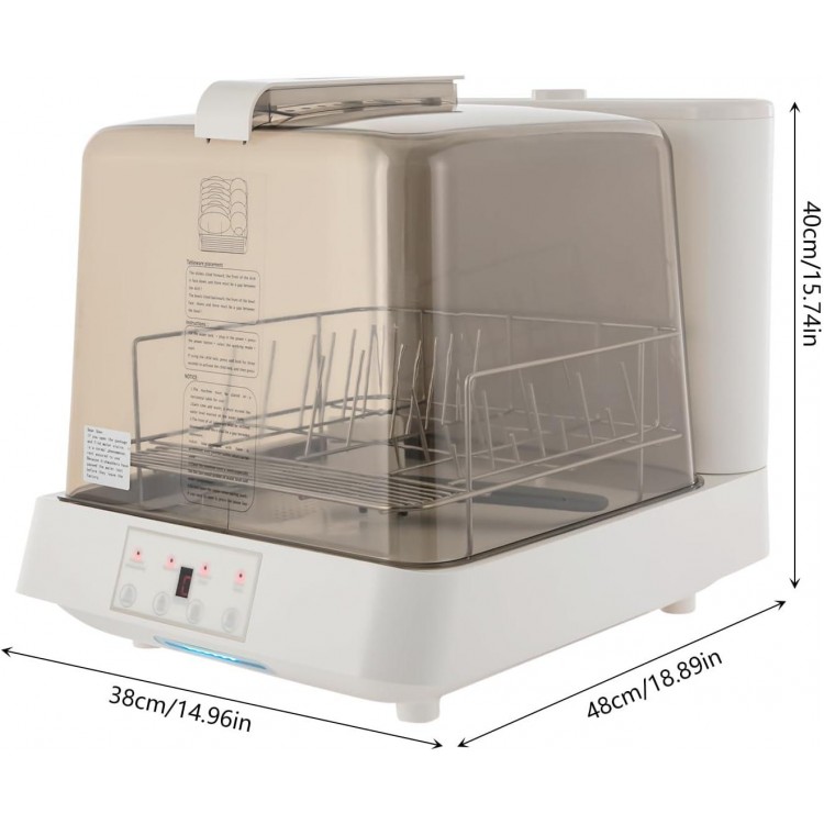 Portable Countertop Dishwasher, Automatic Dishwashing with 6 L Built-in Water Tank, 360° Rotating Spray and Lower Spraying, Mini Dishwasher for Apartments, Dorms and RVs