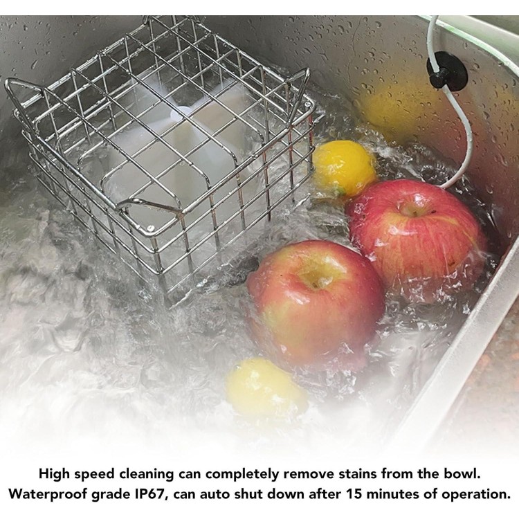 Mini Sink Dishwasher, 3 Levels High Efficiency Portable Dishwasher Fruit Vegetable Washing Machine IP67 Waterproof Countertop Dishwasher for Home Kitchen Dorm Apartment RV