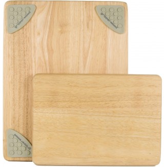 Architec Gripperwood Cutting Boards, Set of 2, Beechwood with Non-slip Gripper Feet, 11 by 8-Inches and 14 by 11-inches