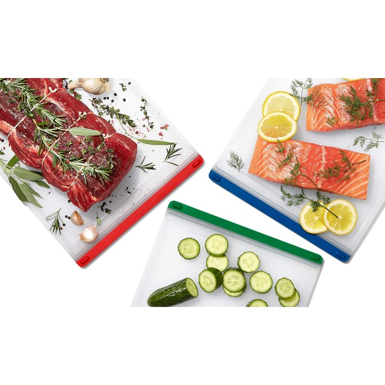 OXO Good Grips 3-Piece Plastic Everyday Cutting Board Set - Red, Green, Blue