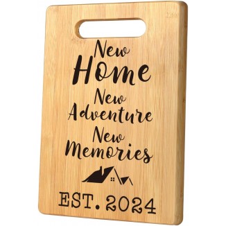 Housewarming Gift for New House Homeowner, Housewarming Gift, New Home Gift Idea, First Home Gift, Gift for Home, New Home New Adventure New Memories, Cutting Board Gift, MCB032