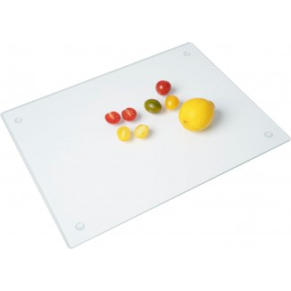 Phore Tempered Glass Cutting Board for Kitchen, Dishwasher Safe, Clear Cutting Board for Countertop, Scratch Resistant, Heat Resistant, Shatter Resistant(16x12, Clear)