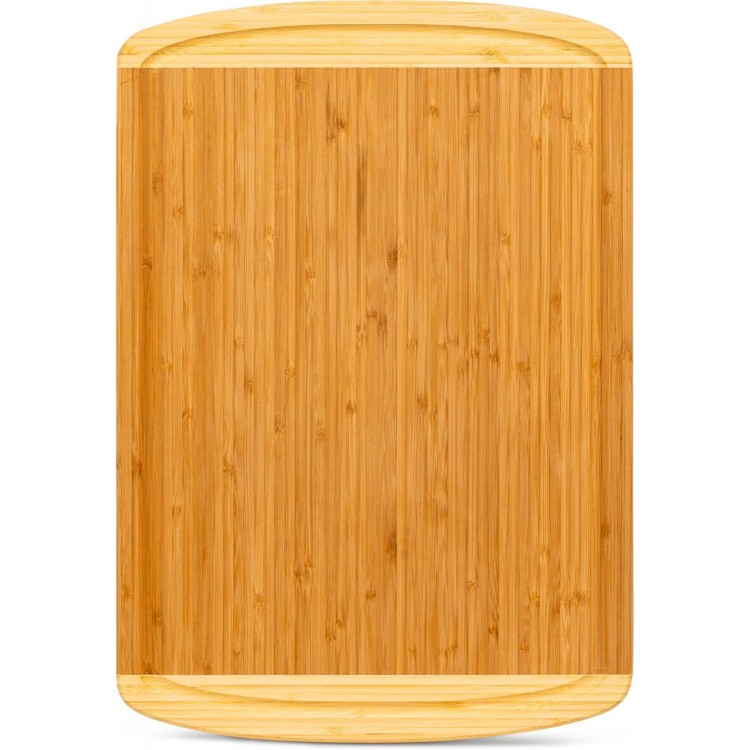 GREENER CHEF 18 Inch Extra Large Bamboo Cutting Board with Lifetime Replacements - Wood XL Cutting Boards for Kitchen - Organic Wooden Butcher Block and Chopping Board for Meat and Vegetables