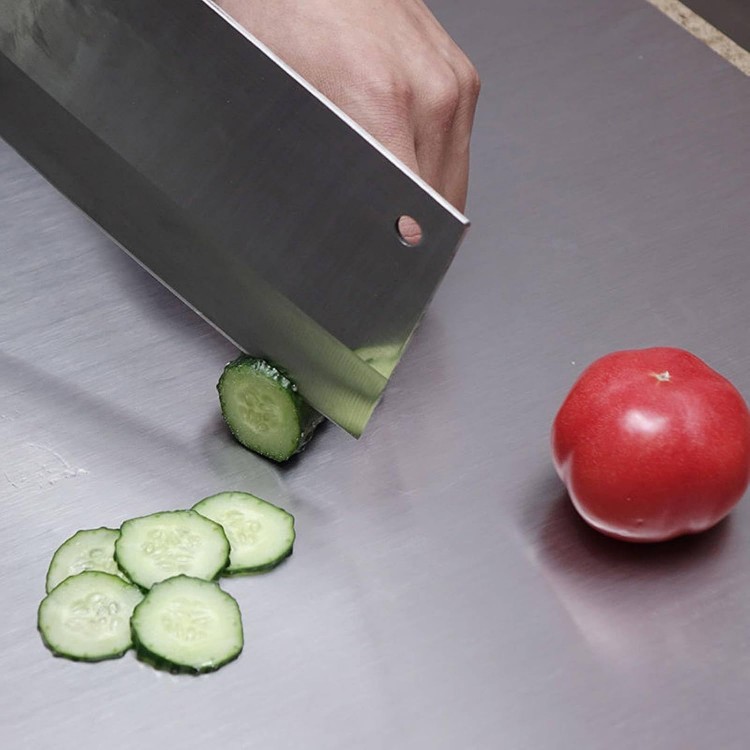 Stainless Steel Cutting Boards for The Kitchen, Suitable for Meat, Fruits, Vegetables, Bread, and Baking Large-sized Cutting Boards (40 x 30cm/15.7 x 11.8 in)