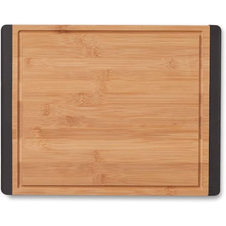 Realm 11 x 15 Bamboo Stronghold Cutting Board | Non-Slip with Juice Groove | Organic Sustainable Premium Bamboo Wood