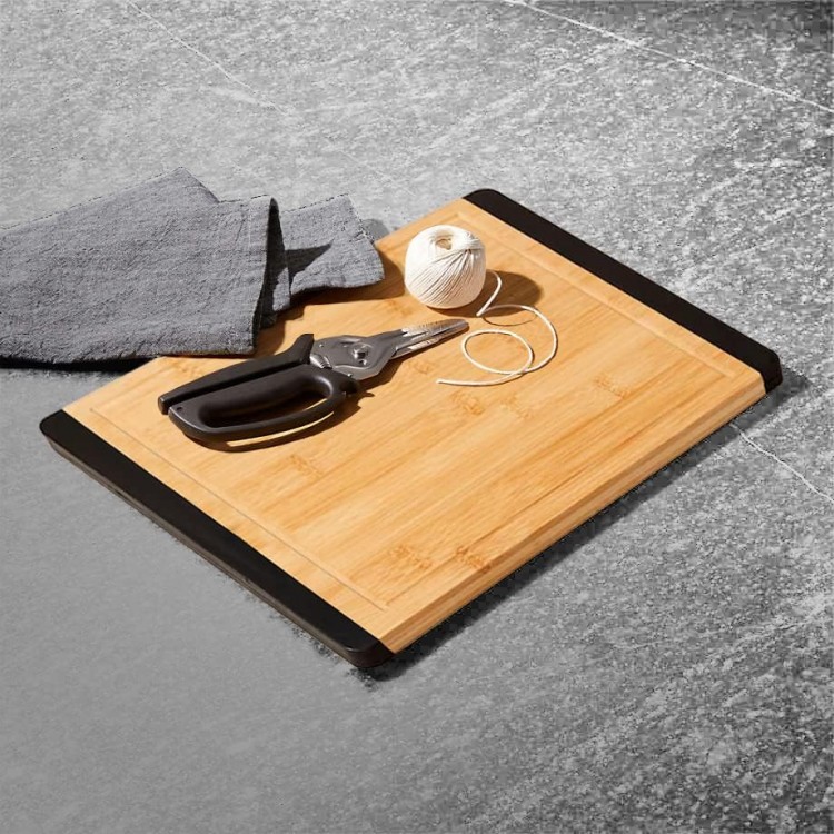 Realm 11 x 15 Bamboo Stronghold Cutting Board | Non-Slip with Juice Groove | Organic Sustainable Premium Bamboo Wood