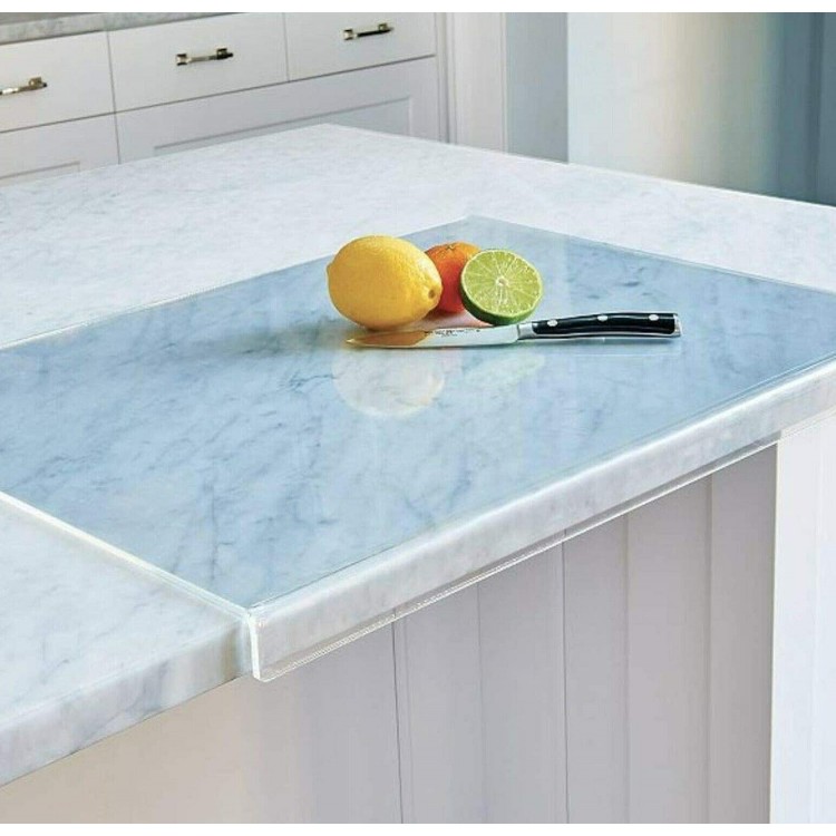 Clear Cutting Board for Kitchen with Lip with Non Slip 24 Wide x 18 Long AZM Displays