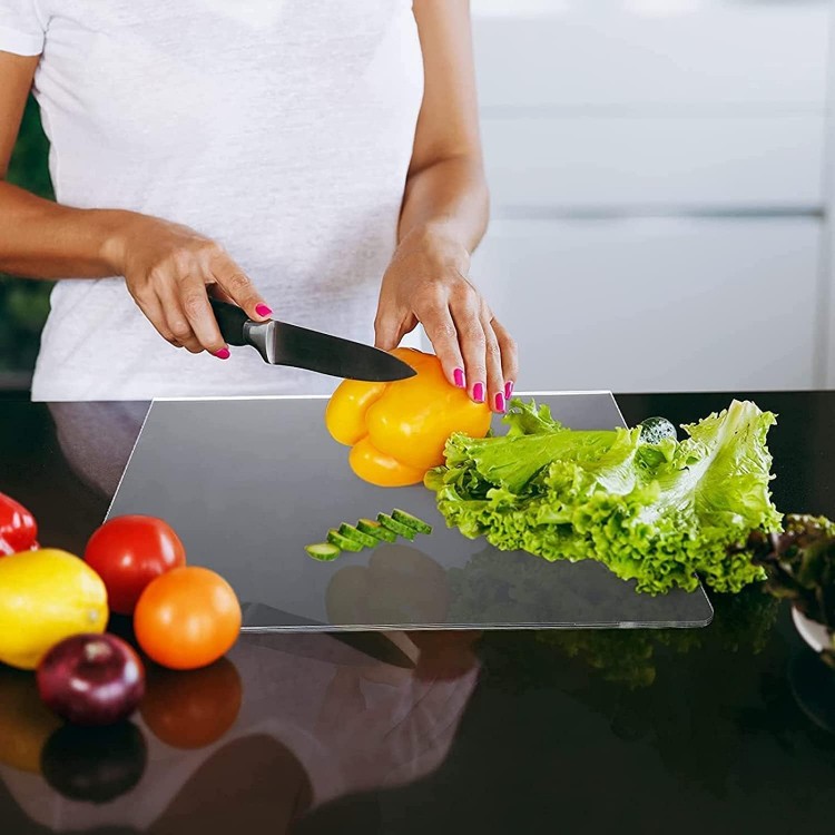 Clear Cutting Board for Kitchen with Lip with Non Slip 24 Wide x 18 Long AZM Displays