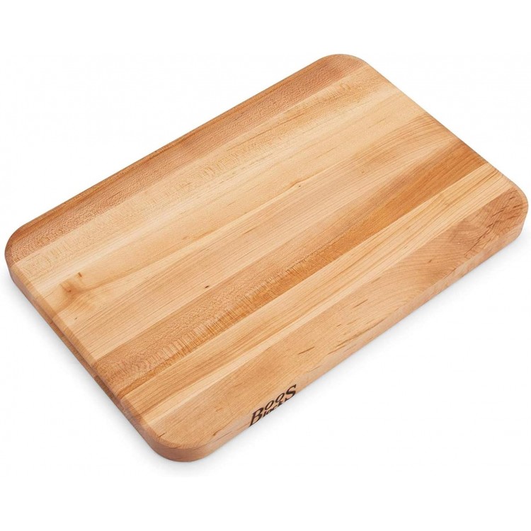 John Boos Boos Block Chop-N-Slice Series Reversible Wood Cutting Board with Integrated Finger Grips, 1.25-Inch Thickness, 18 x 12 x 1 1/4, Maple